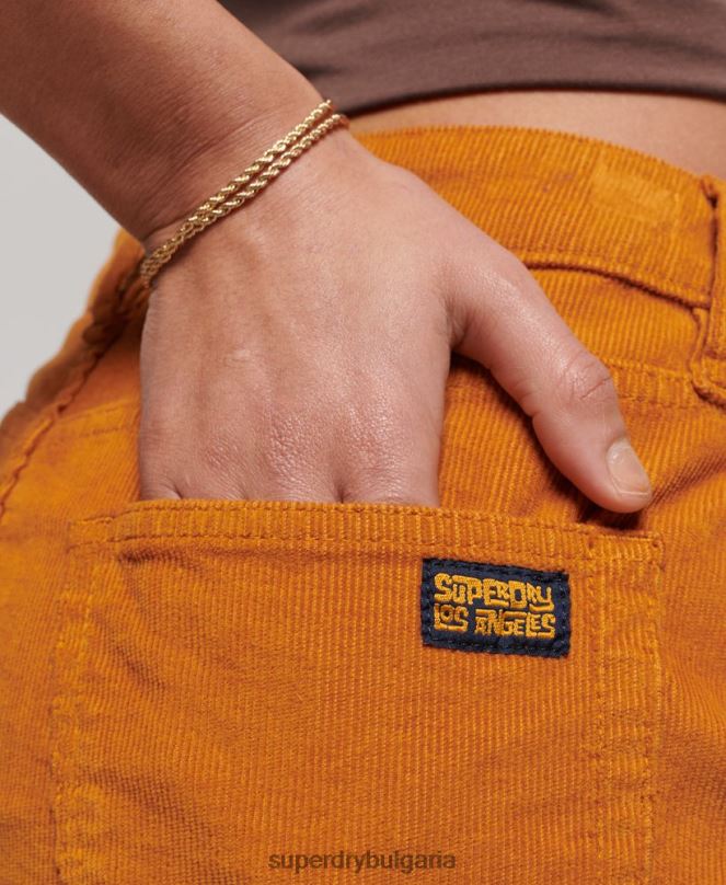 Superdry облекло N00H4149 кафяво Жени ретро шнур мини пола