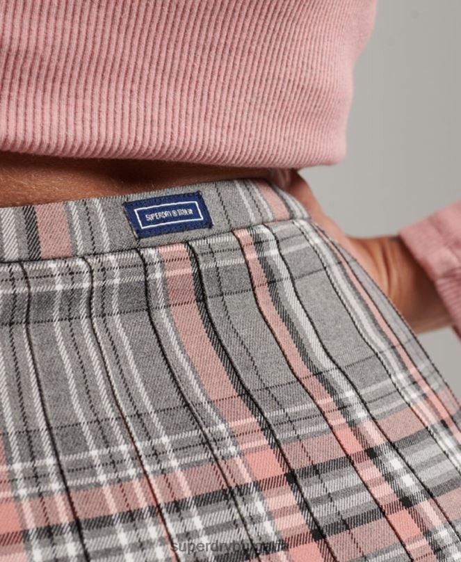 Superdry облекло N00H4155 сиво Жени винтидж плисирана мини пола