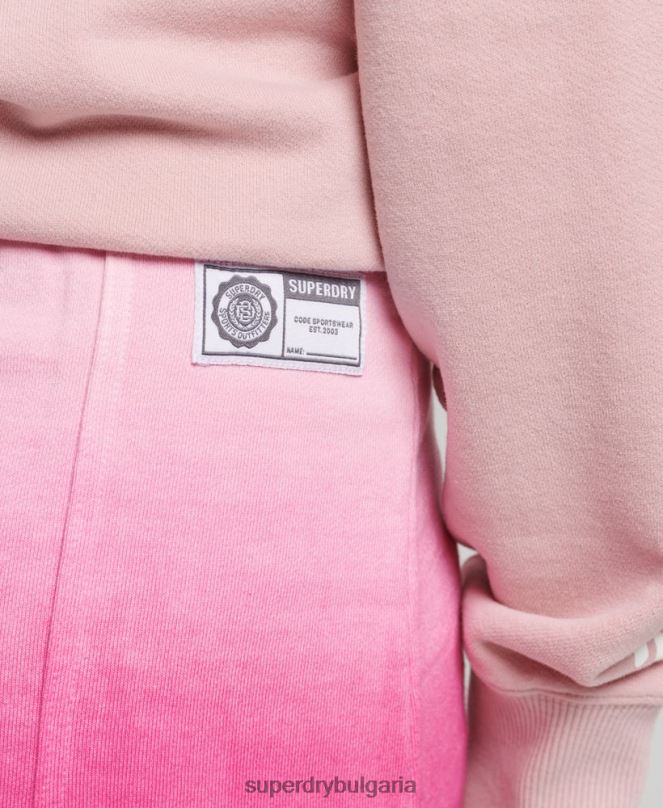 Superdry облекло N00H4162 розово Жени основна пола за боядисване