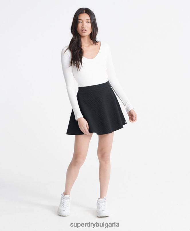 Superdry облекло N00H4166 черен Жени скейтърска пола Брук