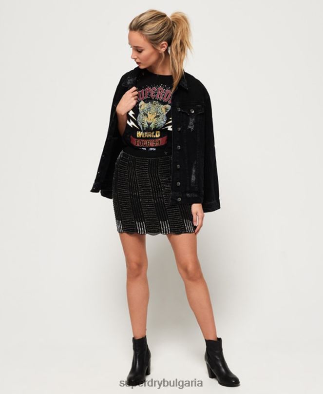Superdry облекло N00H4168 черен Жени ледникова пола