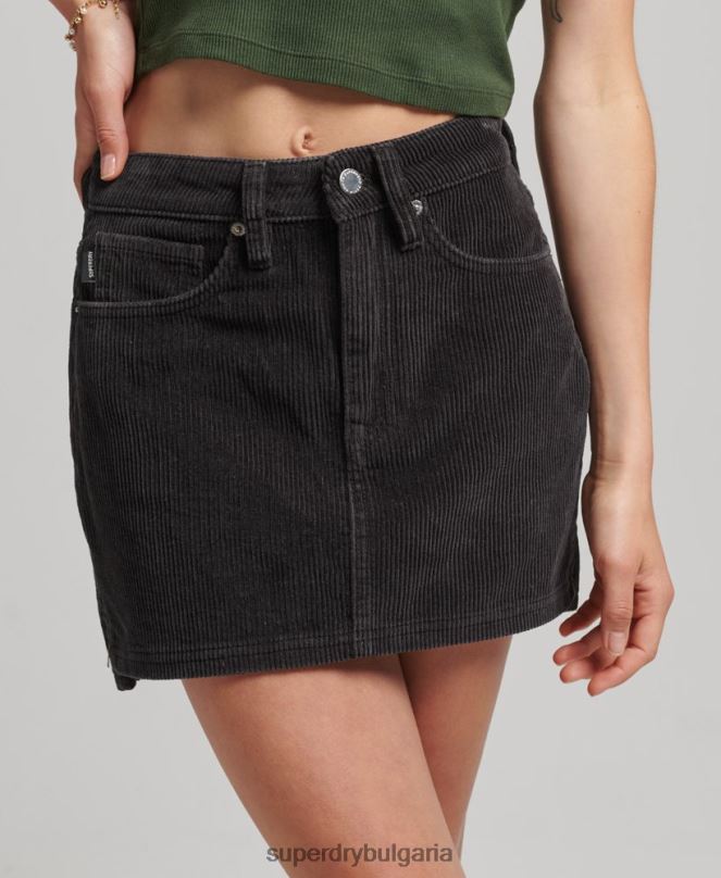 Superdry облекло N00H6507 кафяво Жени шнур мини пола