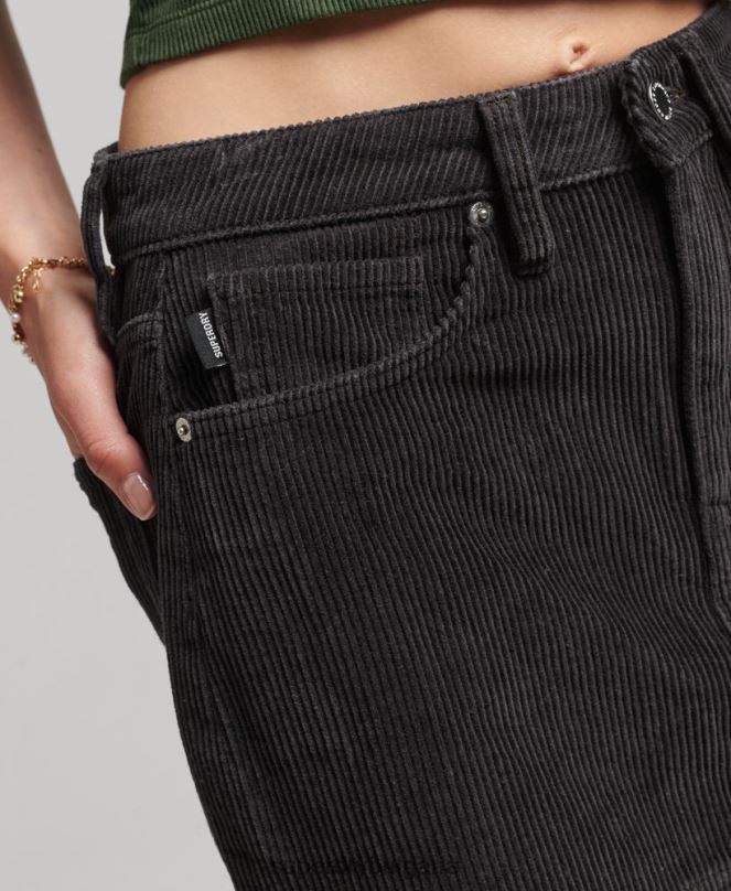 Superdry облекло N00H6507 кафяво Жени шнур мини пола