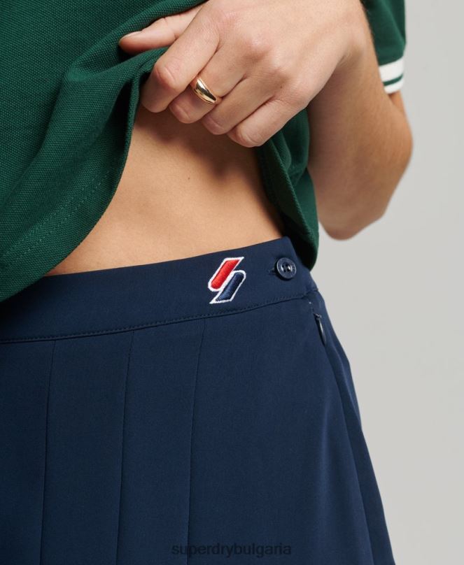Superdry облекло N00H6509 военноморски флот Жени Код есенциална тенис пола