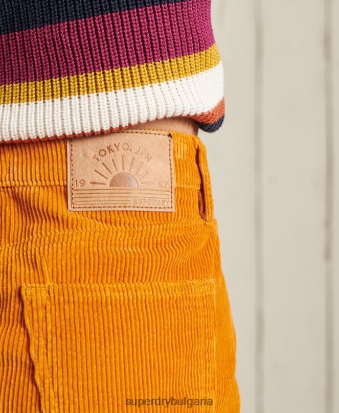Superdry облекло N00H6626 злато Жени шнур мини пола