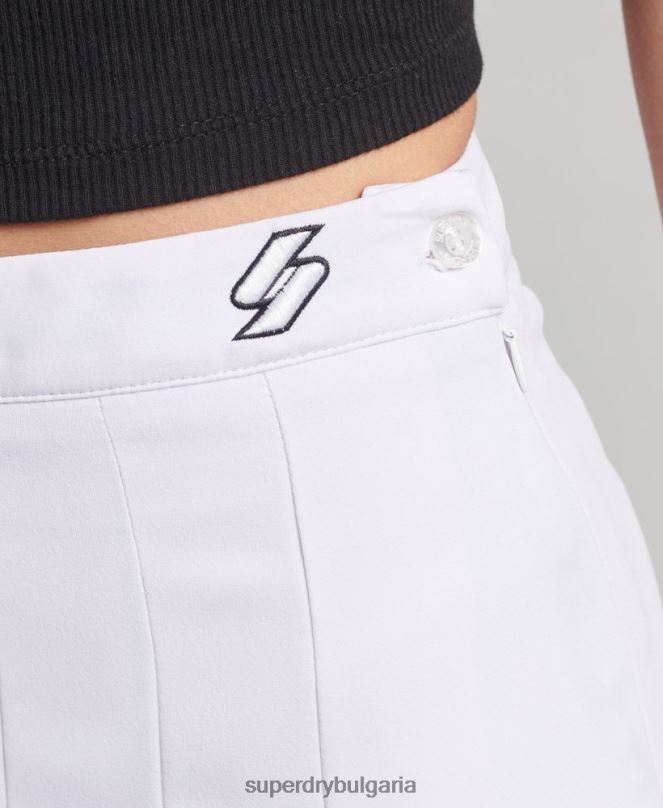 Superdry облекло N00H6631 бяло Жени Код есенциална тенис пола