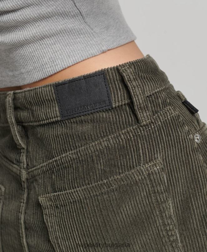Superdry облекло N00H6634 каки Жени шнур мини пола
