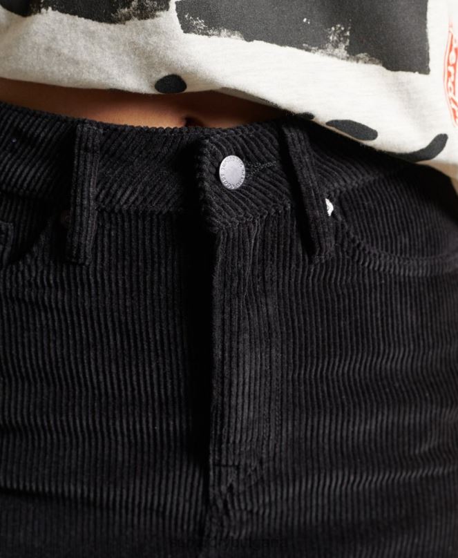 Superdry облекло N00H6709 тъмно сив Жени шнур мини пола