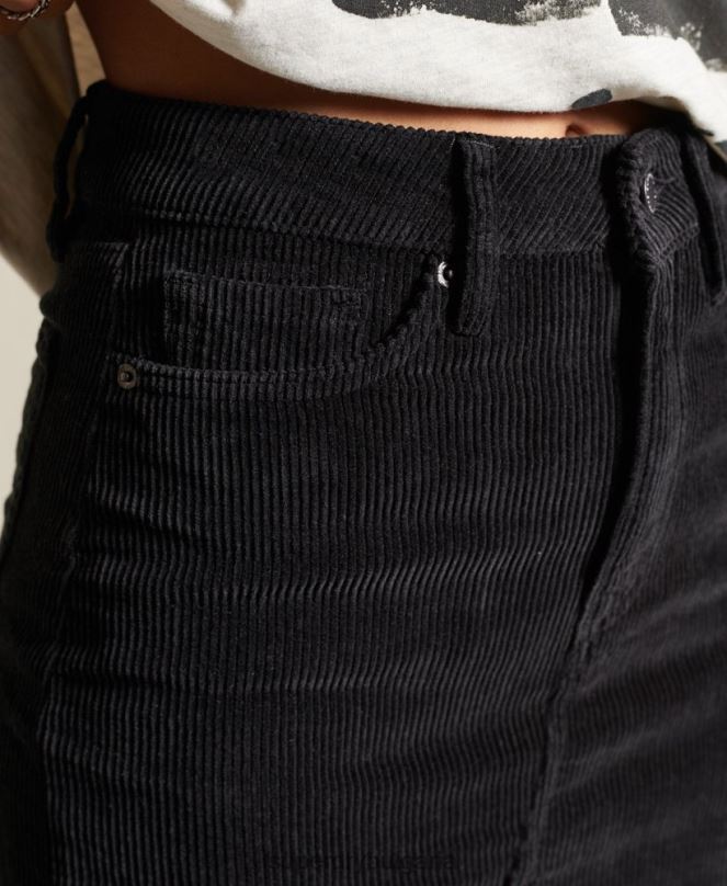 Superdry облекло N00H6709 тъмно сив Жени шнур мини пола
