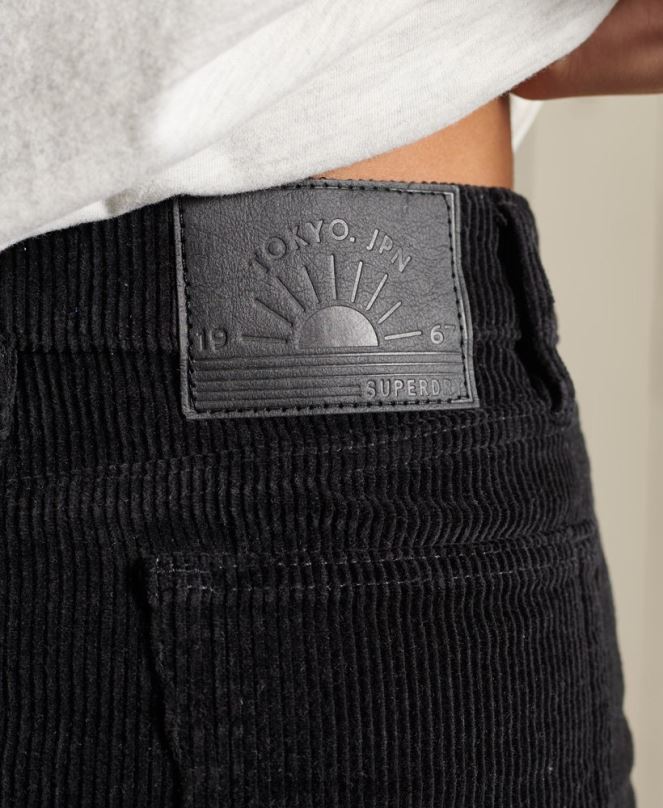 Superdry облекло N00H6709 тъмно сив Жени шнур мини пола