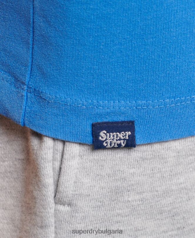 Superdry облекло N00H2174 син Жени винтидж ролка с жилетка