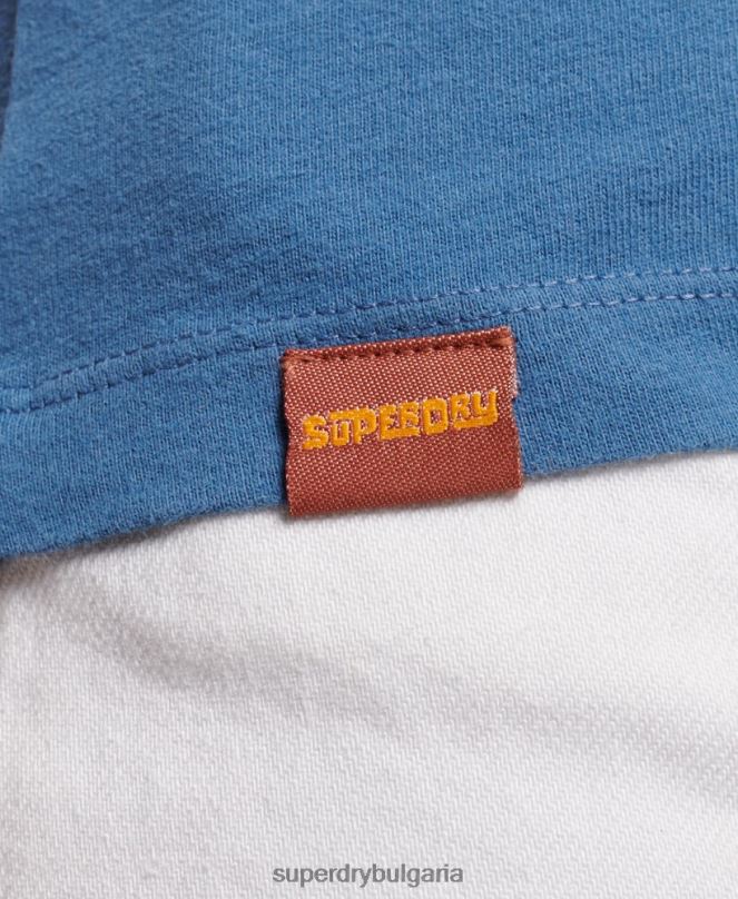 Superdry облекло N00H2284 син Жени Винтидж купър класически горнище с жилетка