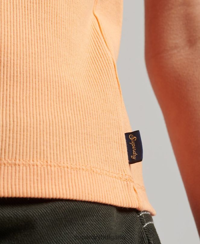 Superdry облекло N00H2331 оранжево Жени жилетка с дантелена тапицерия
