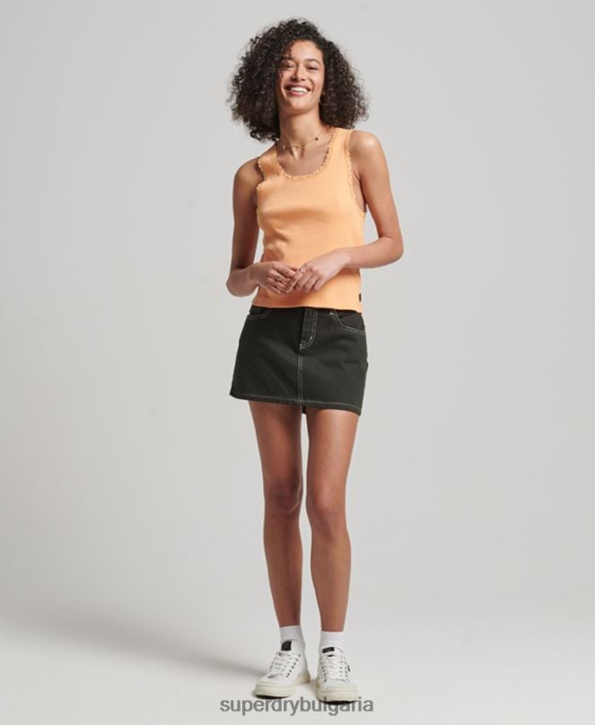 Superdry облекло N00H2331 оранжево Жени жилетка с дантелена тапицерия