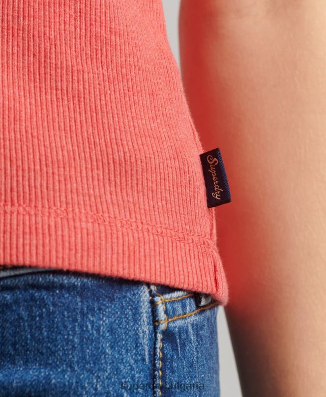 Superdry облекло N00H2338 корал Жени жилетка с дантелена тапицерия