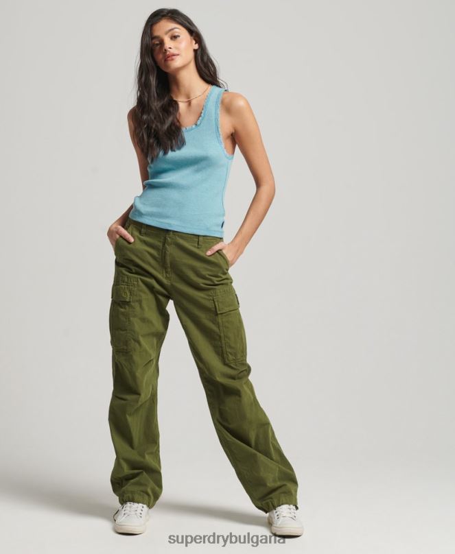 Superdry облекло N00H2339 син Жени жилетка с дантелена тапицерия
