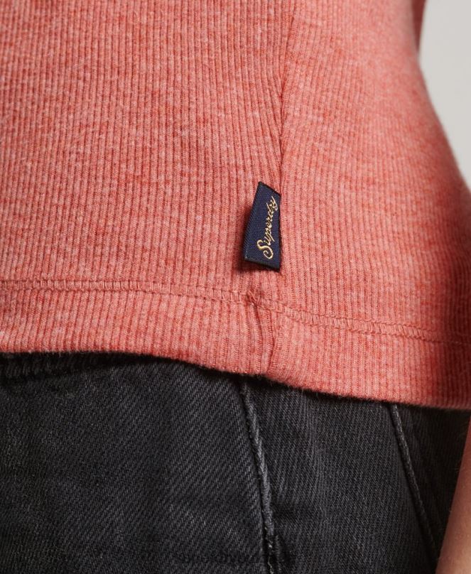 Superdry облекло N00H2343 корал Жени жилетка с дантелена тапицерия
