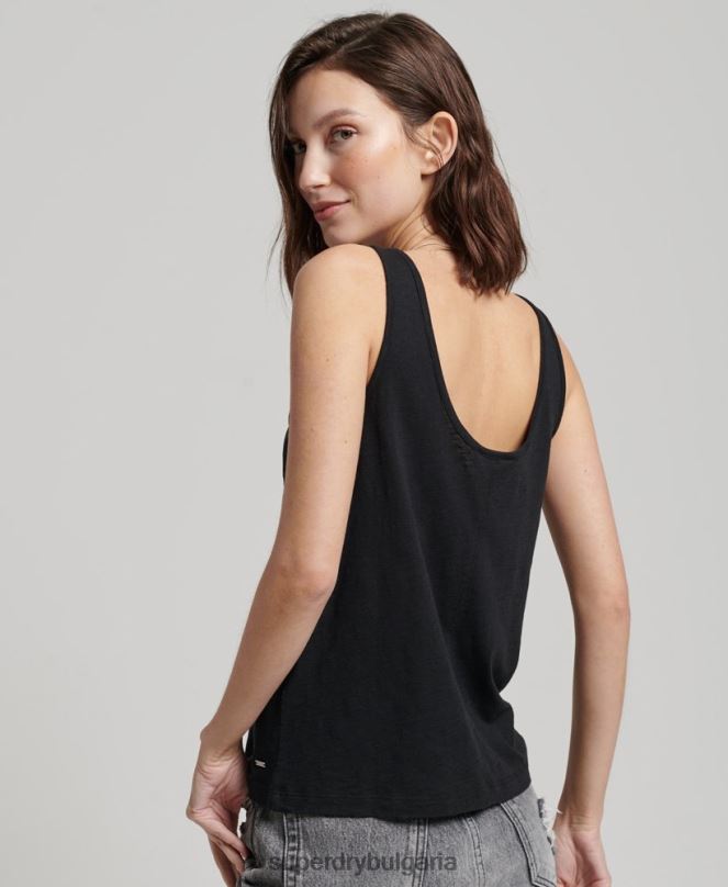 Superdry облекло N00H2868 черен Жени потник от трико studios