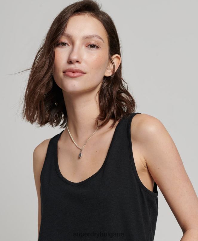 Superdry облекло N00H2868 черен Жени потник от трико studios
