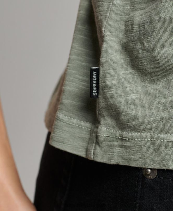 Superdry облекло N00H2878 зелено Жени потник от трико studios