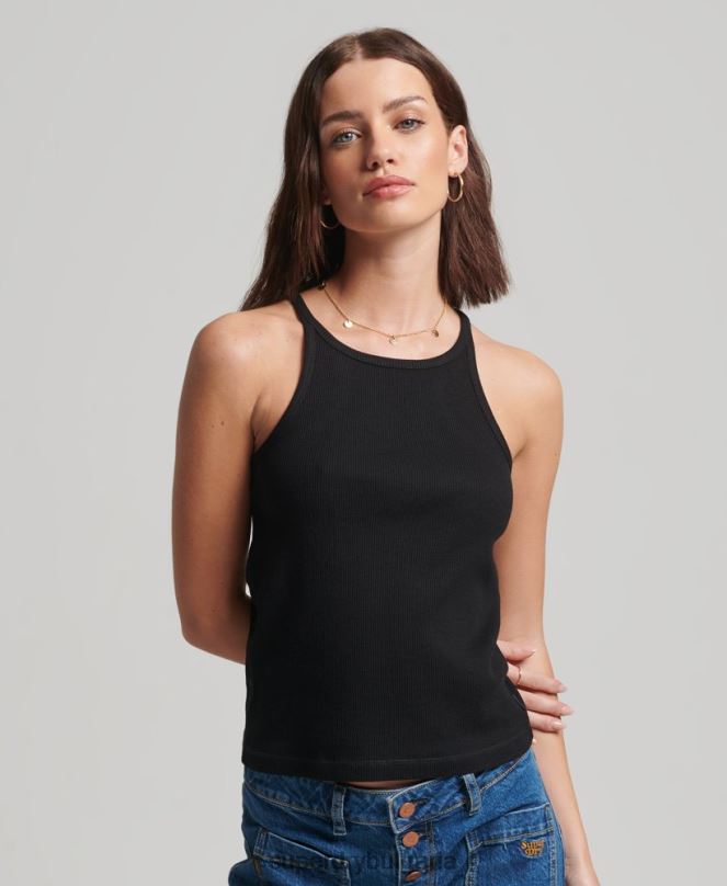 Superdry облекло N00H2882 черен Жени горнище със състезателна жилетка
