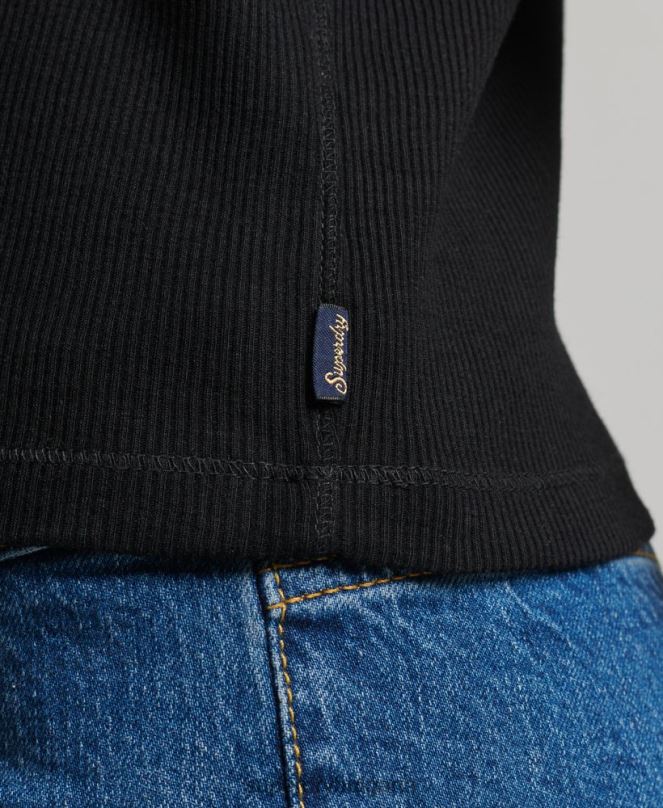Superdry облекло N00H2882 черен Жени горнище със състезателна жилетка