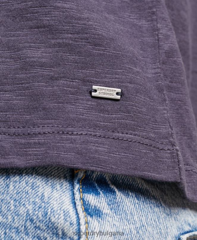 Superdry облекло N00H2891 лилаво Жени потник от трико studios