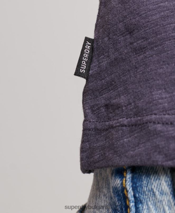 Superdry облекло N00H2891 лилаво Жени потник от трико studios
