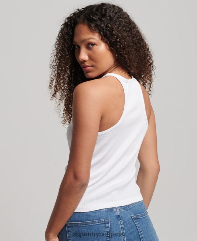 Superdry облекло N00H2895 бяло Жени горнище със състезателна жилетка