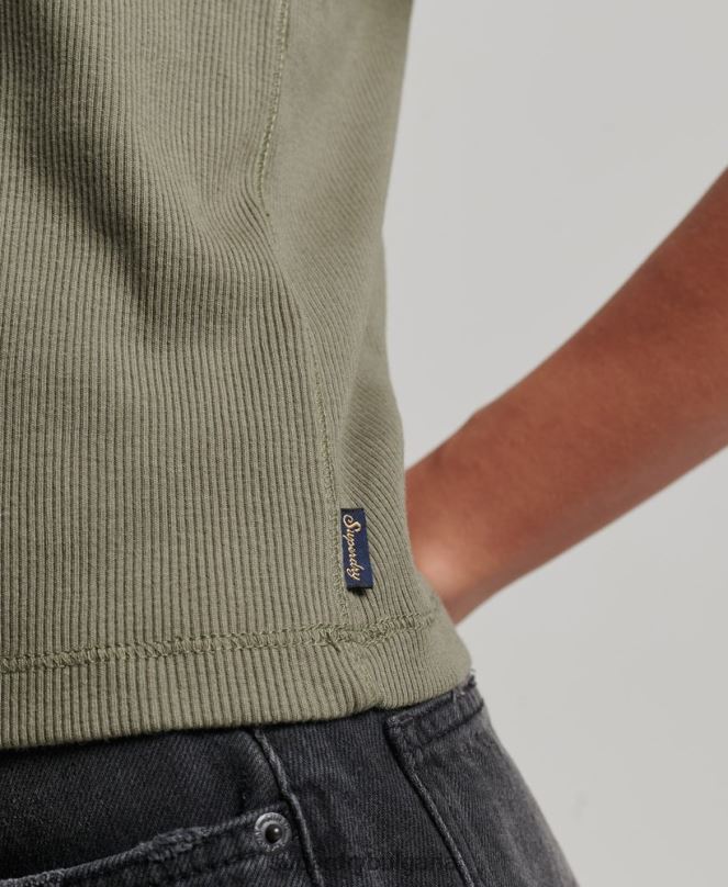 Superdry облекло N00H2909 зелено Жени горнище със състезателна жилетка