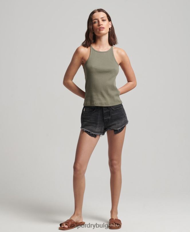 Superdry облекло N00H2909 зелено Жени горнище със състезателна жилетка