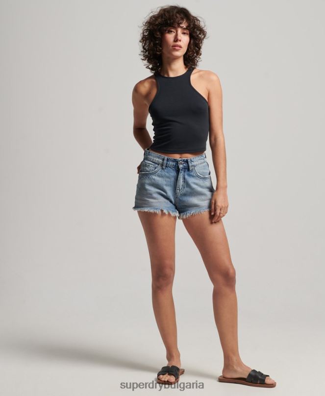 Superdry облекло N00H2913 черен Жени потник със състезателно трико studios