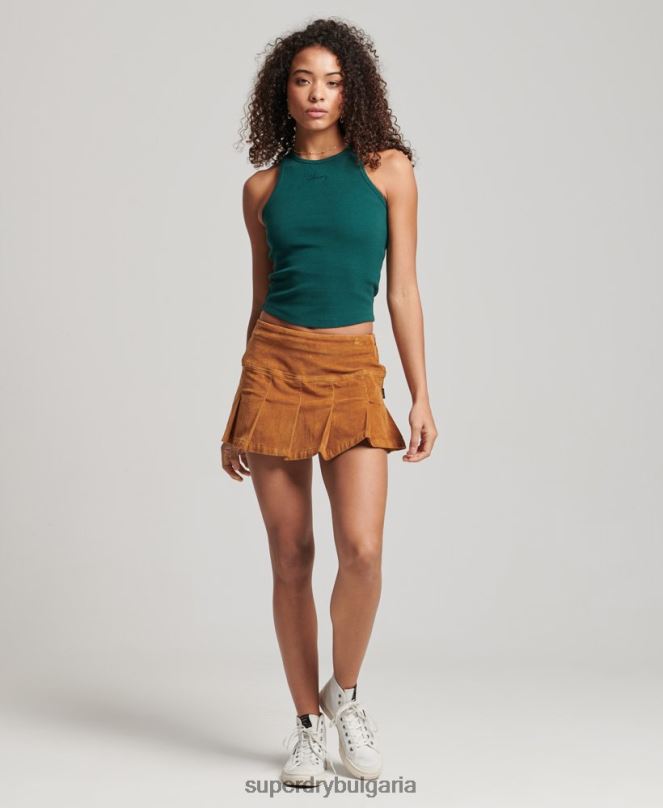 Superdry облекло N00H2915 зелено Жени основен потник
