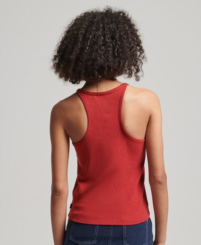 Superdry облекло N00H2924 червен Жени горнище със състезателна жилетка