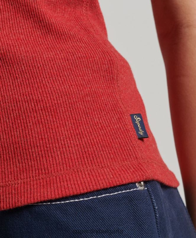 Superdry облекло N00H2924 червен Жени горнище със състезателна жилетка