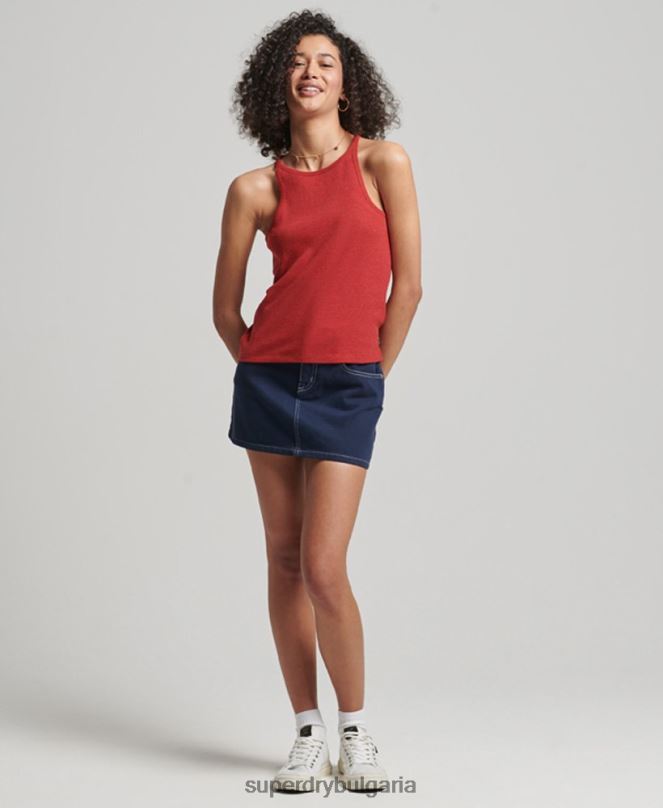 Superdry облекло N00H2924 червен Жени горнище със състезателна жилетка