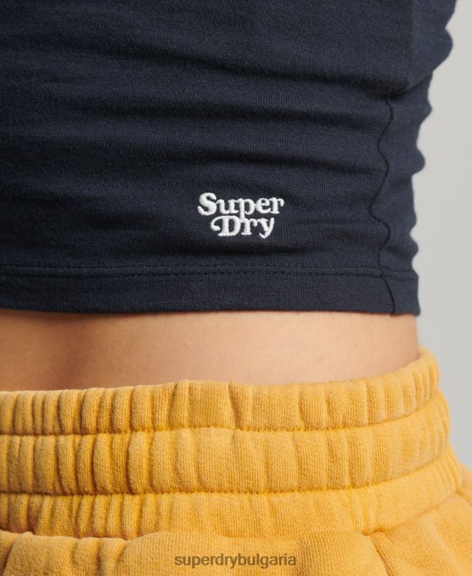 Superdry облекло N00H2941 оранжево Жени потник за сърф с ретро райета
