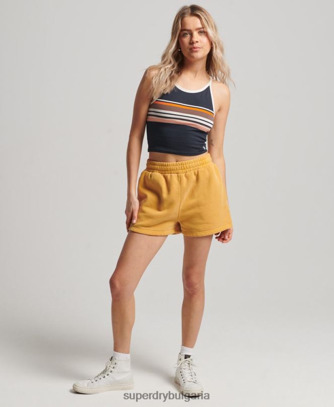 Superdry облекло N00H2941 оранжево Жени потник за сърф с ретро райета