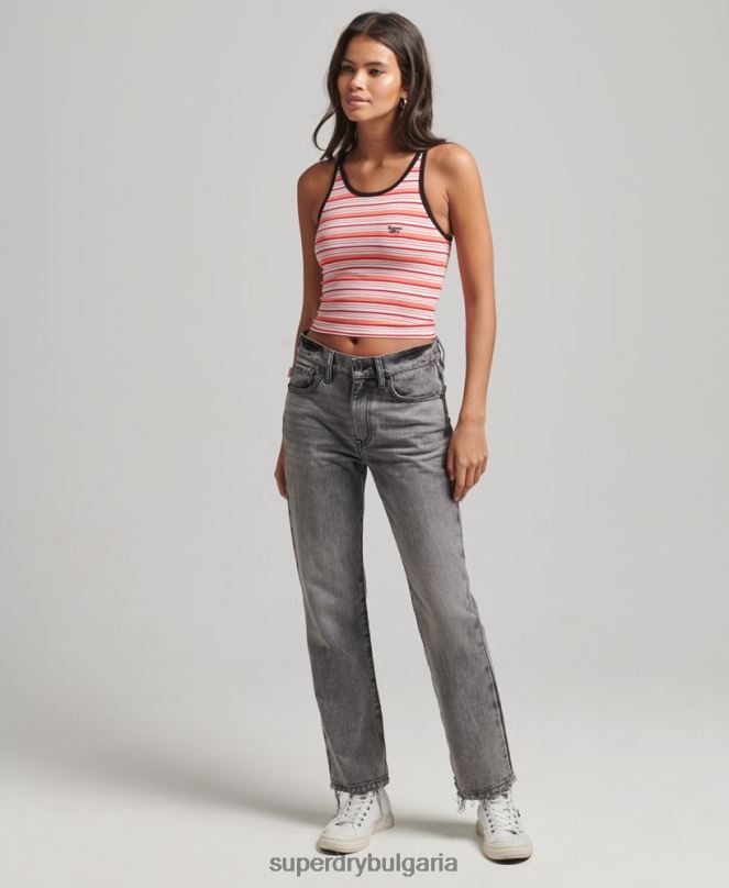 Superdry облекло N00H2957 корал Жени жилетка с винтидж кали райе
