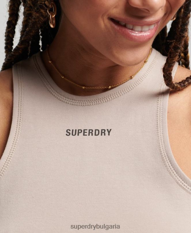 Superdry облекло N00H2960 светло сив Жени кодова състезателна жилетка