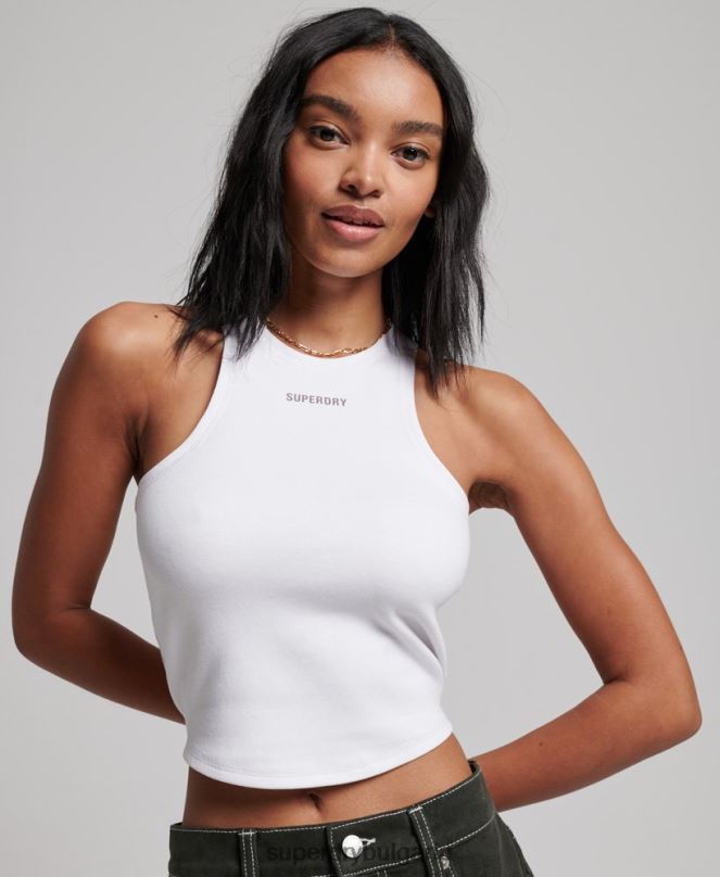 Superdry облекло N00H2965 бяло Жени кодова състезателна жилетка