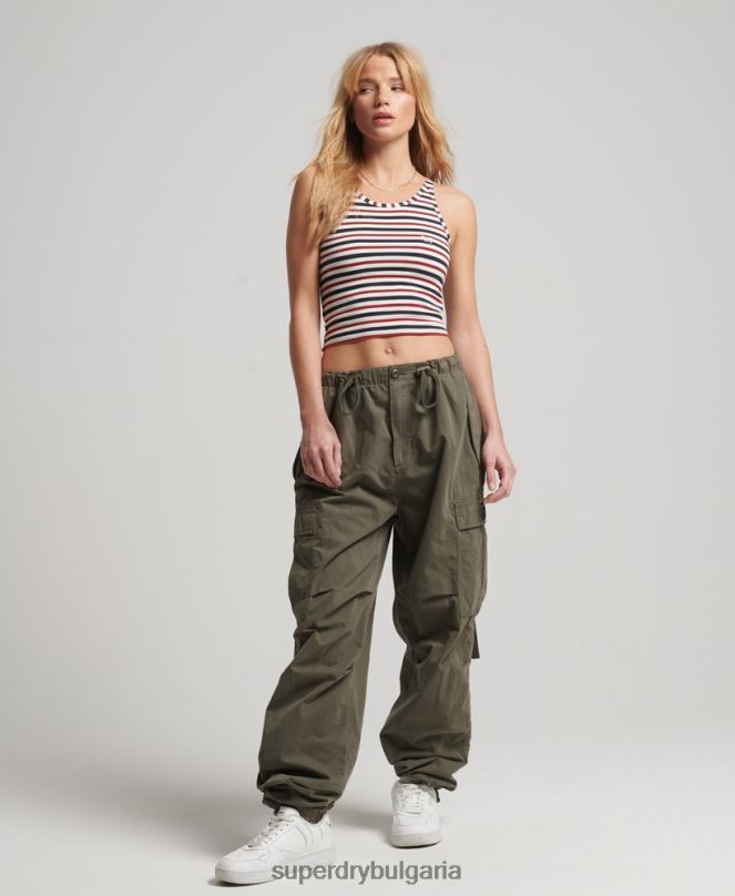 Superdry облекло N00H2973 бяло Жени жилетка с винтидж кали райе
