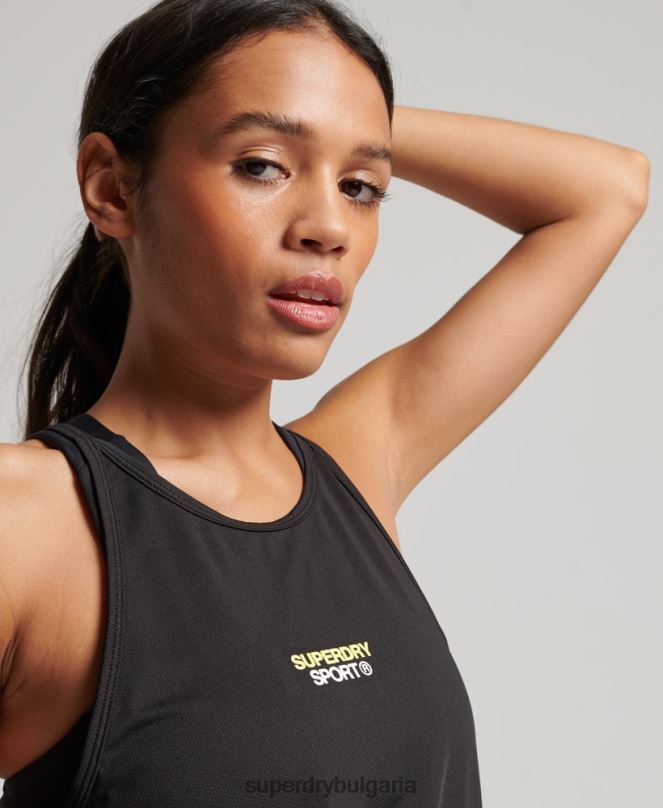 Superdry облекло N00H2977 черен Жени активна жилетка