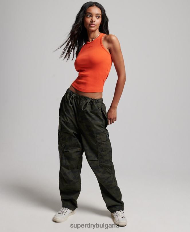 Superdry облекло N00H2980 оранжево Жени основен потник