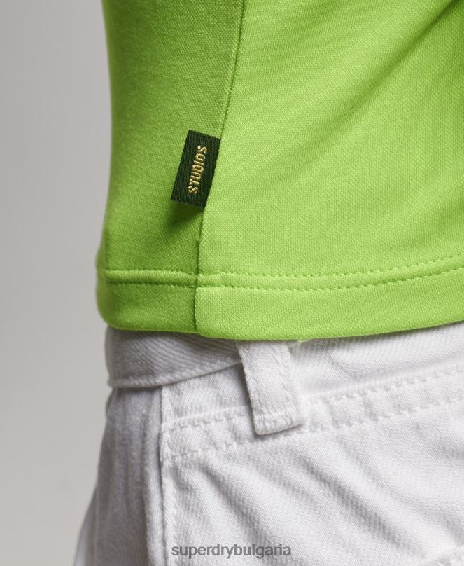 Superdry облекло N00H2982 зелено Жени потник със състезателно трико studios