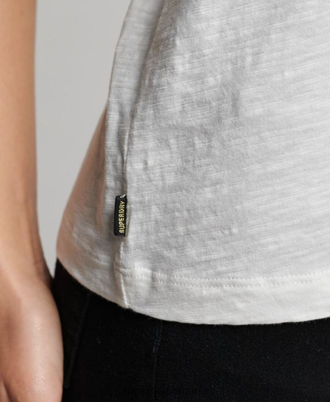 Superdry облекло N00H3006 бяло Жени потник от трико studios