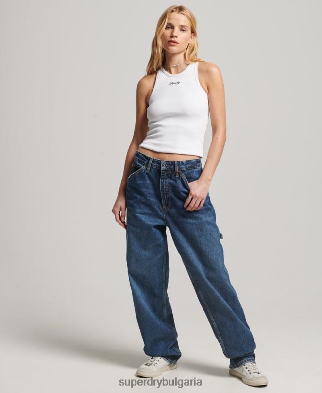 Superdry облекло N00H3008 бяло Жени основен потник