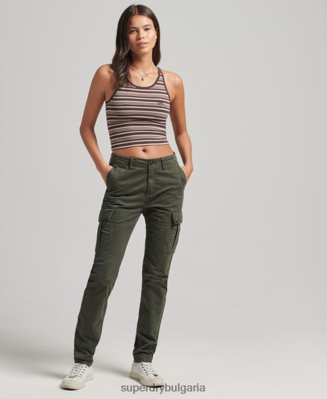 Superdry облекло N00H3022 кафяво Жени жилетка с винтидж кали райе