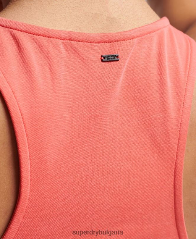 Superdry облекло N00H3025 розово Жени потник със състезателно трико studios