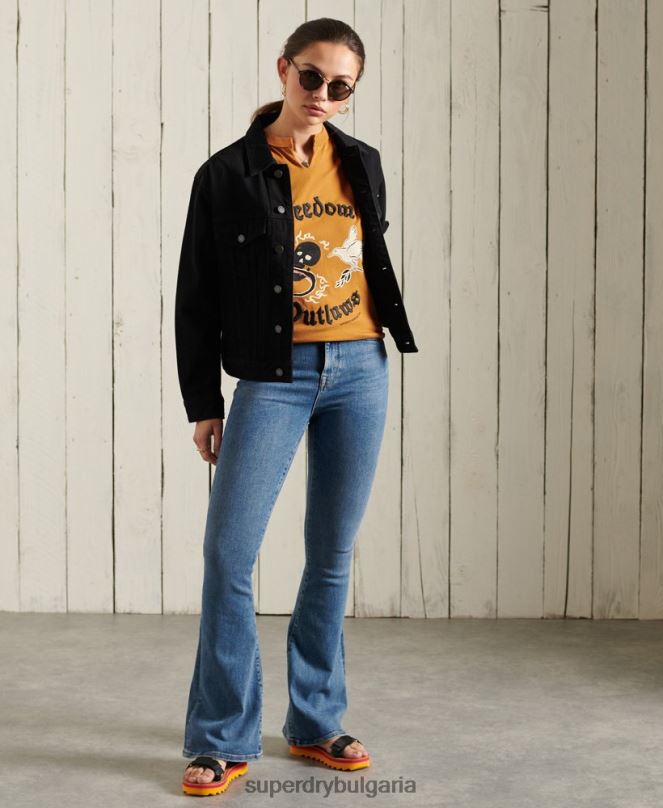 Superdry облекло N00H3081 оранжево Жени бохемска горна част с елече
